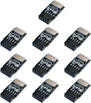 JMT USB 2.0 9pin Front Panel Header to USB 2.0 Type-E Internal Adapter with 5V Power LED (10Pcs) JMT USB 2.0 9pin Front Panel Header to USB 2.0 Type-E Internal Adapter with 5V Power LED (10Pcs)