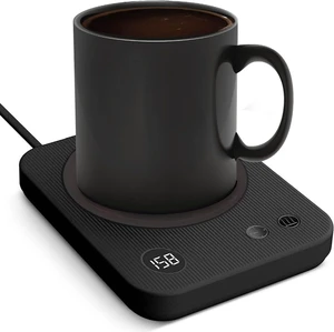 Azyh 3-Temp Coffee Mug Warmer with Auto Shut Off, Fits Various Mugs, Black Aluminum Azyh 3-Temp Coffee Mug Warmer with Auto Shut Off, Fits Various Mugs, Black Aluminum
