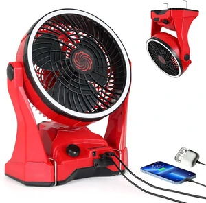 Cordless Battery Operated Fan Compatible with Milwaukee M18 18V Battery, 10 Inch Rechargeable Portable Fan with Variable Speed 4.5H Max Runtime Hanging Hook for Camping, Jobsite, Outdoor(Tool Only) Cordless Battery Operated Fan Compatible with Milwaukee M18 18V Battery, 10 Inch Rechargeable Portable Fan with Variable Speed 4.5H Max Runtime Hanging Hook for Camping, Jobsite, Outdoor(Tool Only)