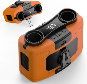 Socool 20000mAh Portable Waist Fan Clip on Wearable Belt Personal Fan Rechargeable, 40H Cooling Battery Operated with 10 Speeds & Dual Air Outlets, Neck Fans Hanging for Outdoor (Orange, 20000mAh) Socool 20000mAh Portable Waist Fan Clip on Wearable Belt Personal Fan Rechargeable, 40H Cooling Battery Operated with 10 Speeds & Dual Air Outlets, Neck Fans Hanging for Outdoor (Orange, 20000mAh)
