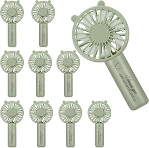 Glooglitter 10 Pack Mini Portable Fan, Sage Green Handheld Fan USB Small Personal Fan with 3 Speeds Eyelash Fan for Wedding Party Bachelorette Party Favor Glooglitter 10 Pack Mini Portable Fan, Sage Green Handheld Fan USB Small Personal Fan with 3 Speeds Eyelash Fan for Wedding Party Bachelorette Party Favor