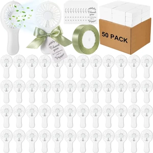 Mudder Bulk Small Wedding Fans for Guests 3 Speed Mini Handheld Personal USB Wedding Travel Fan with Card Gift Bags for Birthday Party Gifts Baby Shower Bridal Party Favor(Regular Style,White,50 Set) Mudder Bulk Small Wedding Fans for Guests 3 Speed Mini Handheld Personal USB Wedding Travel Fan with Card Gift Bags for Birthday Party Gifts Baby Shower Bridal Party Favor(Regular Style,White,50 Set)