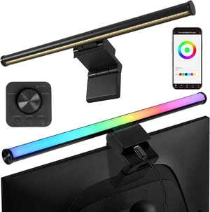 Hive Vibes 17" Monitor Light Bar with 15 Colors RGB Backlight, Wireless Remote and App Control, 3 Colors Temperature, Stepless Dimming, Eye Care, Anti-Glare Desk Lamp for Home, Office and Gaming Hive Vibes 17" Monitor Light Bar with 15 Colors RGB Backlight, Wireless Remote and App Control, 3 Colors Temperature, Stepless Dimming, Eye Care, Anti-Glare Desk Lamp for Home, Office and Gaming