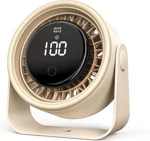 Minthouz Quiet Desktop & Wall-Mountable Fan, 4 Speeds with 90° Oscillation, USB-C Fast Charging, 3000mAh Rechargeable Battery, Digital Speed Display, Portable Cooling Fan Minthouz Quiet Desktop & Wall-Mountable Fan, 4 Speeds with 90° Oscillation, USB-C Fast Charging, 3000mAh Rechargeable Battery, Digital Speed Display, Portable Cooling Fan