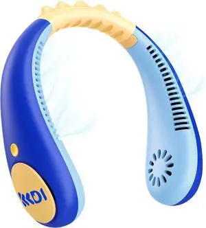 Kids Neck Fan, Handheld fan with Battery Bladeless Neck Fan for Kids, 2600mAh Portable Rechargeable Cooling Fan for Kids 4-14Y Girls/Boys with Sticker Kids Neck Fan, Handheld fan with Battery Bladeless Neck Fan for Kids, 2600mAh Portable Rechargeable Cooling Fan for Kids 4-14Y Girls/Boys with Sticker