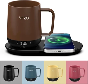Temperature Control Smart Mug, Self Heating Coffee Mug LED Display, 180 Min Battery Life - Hot up to 149 Fast Wireless Charger Base Improved Design (12oz, Coffee) Temperature Control Smart Mug, Self Heating Coffee Mug LED Display, 180 Min Battery Life - Hot up to 149 Fast Wireless Charger Base Improved Design (12oz, Coffee)