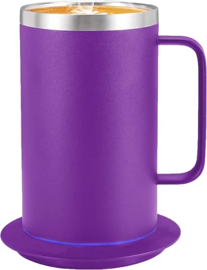 DEQIANG Self Heating Coffee Mug, Heated Coffee Mug with Smart Mug Warmer & Ergonomic Handle, Auto Heat to 131°F, USB-Powered Desk Warmer for Office Home Use, Ideal Coffee Lovers Gift (17oz Purple) DEQIANG Self Heating Coffee Mug, Heated Coffee Mug with Smart Mug Warmer & Ergonomic Handle, Auto Heat to 131°F, USB-Powered Desk Warmer for Office Home Use, Ideal Coffee Lovers Gift (17oz Purple)