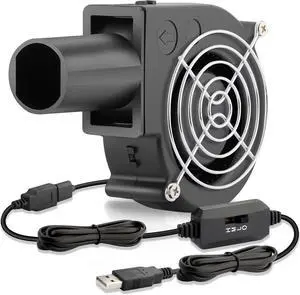 USB Blower Fan 97mm x 33mm 5V Cooling DC Brushless Centrifugal Fan with Tube 3 Speed for Electronics Computer 3D Printer Receiver Cabinet USB Blower Fan 97mm x 33mm 5V Cooling DC Brushless Centrifugal Fan with Tube 3 Speed for Electronics Computer 3D Printer Receiver Cabinet