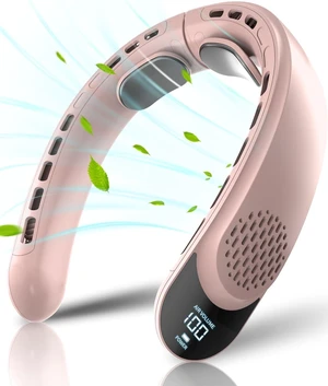 ASNUG Bladeless Neck Fan, 4 Turbo Portable Neck Fan, 4000 mAh Battery Operated, USB Rechargeable Personal Fan, 3 Speeds, 360° Cooling Airflow, LED Display, Wearable Fan for Home, Office, Travel, Gifts ASNUG Bladeless Neck Fan, 4 Turbo Portable Neck Fan, 4000 mAh Battery Operated, USB Rechargeable Personal Fan, 3 Speeds, 360° Cooling Airflow, LED Display, Wearable Fan for Home, Office, Travel, Gifts