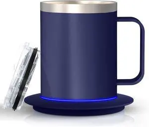 Self Heating Coffee Mug for Desk,Heated Cup with 10Hrs Auto Shut Off, USB Powered Mug Warmer Set (12oz-Royal Blue) Self Heating Coffee Mug for Desk,Heated Cup with 10Hrs Auto Shut Off, USB Powered Mug Warmer Set (12oz-Royal Blue)