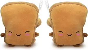 USonline911 USB Hand Warmer Heated Gloves Cute USB Heated Gloves, Half Wearable 5V USB Powered Toast Fingerless Hand Warmer USonline911 USB Hand Warmer Heated Gloves Cute USB Heated Gloves, Half Wearable 5V USB Powered Toast Fingerless Hand Warmer