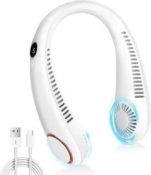 JOPHEK Neck Fan, Generic Rechargeable Neck Fan with LED Lights Battery Display, Portable Fan for Travel Office Kitchen JOPHEK Neck Fan, Generic Rechargeable Neck Fan with LED Lights Battery Display, Portable Fan for Travel Office Kitchen