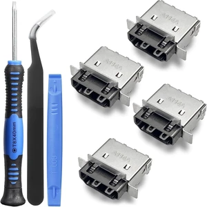 4 Pack HDMI Port Replacement for Xbox Series S Console, Display Socket Jack Connector Repair for XSS Console, M1097399-Original OEM Quality 4 Pack HDMI Port Replacement for Xbox Series S Console, Display Socket Jack Connector Repair for XSS Console, M1097399-Original OEM Quality