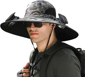 Wide Brim Solar Fan Outdoor Fishing Hat-Solar & USB Charging, Sunscreen Sun Hat with Fan, Solar Fan Hat Upf50+ Wide Brim Solar Fan Outdoor Fishing Hat-Solar & USB Charging, Sunscreen Sun Hat with Fan, Solar Fan Hat Upf50+