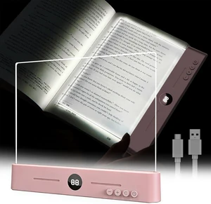 LED Book Light and Night Light 2 in 1, USB Rechargeable Clear Flat Book Light with 3 Colors & Timer, Dimmable Book Lights for Reading at Night, Scratch-Resistant, Eye-Care (Pink) LED Book Light and Night Light 2 in 1, USB Rechargeable Clear Flat Book Light with 3 Colors & Timer, Dimmable Book Lights for Reading at Night, Scratch-Resistant, Eye-Care (Pink)