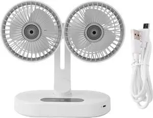 BAFOVY Dual Head Desk Fan Smart Timer Digital Display Fan Programmable Timer Cooling with Automatic Oscillation for Home Office Dorm Travel BAFOVY Dual Head Desk Fan Smart Timer Digital Display Fan Programmable Timer Cooling with Automatic Oscillation for Home Office Dorm Travel