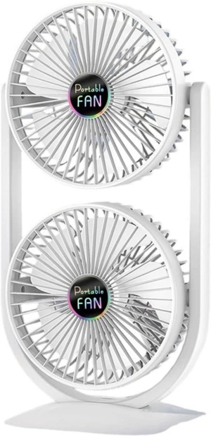 Twin Oscillating Fan Lightweight ABS Construction 3 Modes for Indoor Outdoor Slip Proof Base Fan Twin Oscillating Fan Lightweight ABS Construction 3 Modes for Indoor Outdoor Slip Proof Base Fan