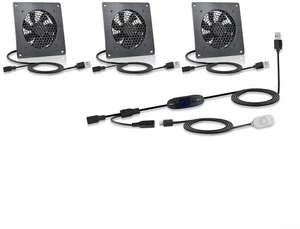 USB Temperature Controlled Cooling Fan | 10 Speeds 0-60C | 120mm Quiet DC Fan with IPX5 Waterproof Motor | Dual Voltage 5V/12V for Server Rack Greenhouse Home Office(U10T1225JGX3) USB Temperature Controlled Cooling Fan | 10 Speeds 0-60C | 120mm Quiet DC Fan with IPX5 Waterproof Motor | Dual Voltage 5V/12V for Server Rack Greenhouse Home Office(U10T1225JGX3)