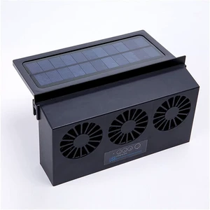 Air Cycle Fan Solar Fan Car Changing Fan Solar Exhaust Fan USB Rustle Hot Fan(Black) Air Cycle Fan Solar Fan Car Changing Fan Solar Exhaust Fan USB Rustle Hot Fan(Black)