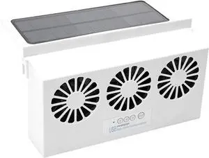 Generation Car Ventilation USB Circulation Exhaust Fan Cooler Vehicle Cooling Tool Solar Powered Auto Air Vent Ventilator(White) Generation Car Ventilation USB Circulation Exhaust Fan Cooler Vehicle Cooling Tool Solar Powered Auto Air Vent Ventilator(White)