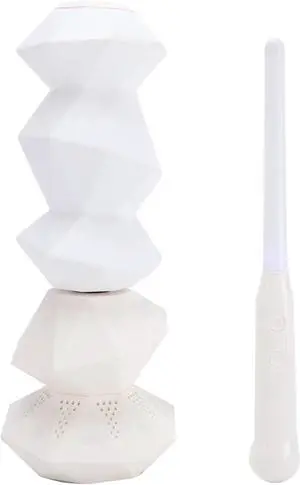 Ymiko Remote Control Music Night Light RGB Color Changing Lamp with Rotating Crystal Design for Gaming Bedroom Decor (White) Ymiko Remote Control Music Night Light RGB Color Changing Lamp with Rotating Crystal Design for Gaming Bedroom Decor (White)
