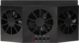 Matybobe 1.5W Solar Powered Car Ventilator 3 Holes Car Exhaust Fan Vehicle Air Circulation Fan (Black) Matybobe 1.5W Solar Powered Car Ventilator 3 Holes Car Exhaust Fan Vehicle Air Circulation Fan (Black)