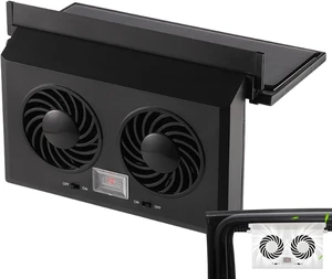 Solar Powered Car Exhaust Fan, Double-Head Easy Installation Effective, Car Air Purifier Window Fans, for Backseat Frontseat Adults Lovers Families Friends Women Solar Powered Car Exhaust Fan, Double-Head Easy Installation Effective, Car Air Purifier Window Fans, for Backseat Frontseat Adults Lovers Families Friends Women