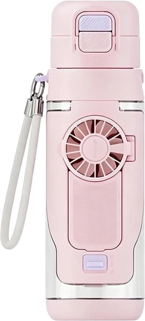 2-in-1 Water Bottle with Built-In Foldable Fan, USB-C Rechargeable 3-Speed Cooling Cup with Straw, Leakproof Portable Fan Water Bottle for Travel Hiking Beach Commute Outdoor Use (Pink) 2-in-1 Water Bottle with Built-In Foldable Fan, USB-C Rechargeable 3-Speed Cooling Cup with Straw, Leakproof Portable Fan Water Bottle for Travel Hiking Beach Commute Outdoor Use (Pink)