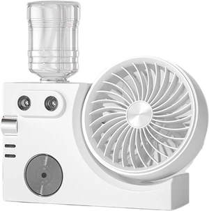 Fan with Mist | USB Rechargeable Table Cooling Mister,Fans with Mist | for Indoor Desktop Home Summer Bedroom Dorm Office Fan with Mist | USB Rechargeable Table Cooling Mister,Fans with Mist | for Indoor Desktop Home Summer Bedroom Dorm Office