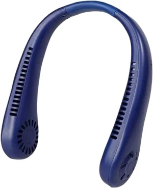 Neck Fan, Leafless Portable USB Rechargeable Hanging Cooler With Brushless Motor(Blue) Neck Fan, Leafless Portable USB Rechargeable Hanging Cooler With Brushless Motor(Blue)