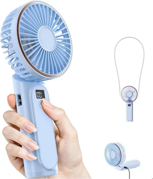 Fit for Handheld Fan with 4000mAh, 180° Adjustable Head, 6 Speed, Real-Time Energy Display, Foldable Personal Fan Quiet Airflow for Travel & Home(Blue Breeze) Fit for Handheld Fan with 4000mAh, 180° Adjustable Head, 6 Speed, Real-Time Energy Display, Foldable Personal Fan Quiet Airflow for Travel & Home(Blue Breeze)