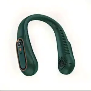 Vaneless Hanging Neck Fan, Portable USB Cooler With 5 Speeds And Digital Display Super Strong Bladeless Technology Device(Green) Vaneless Hanging Neck Fan, Portable USB Cooler With 5 Speeds And Digital Display Super Strong Bladeless Technology Device(Green)