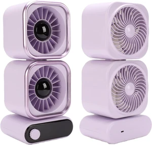 CUIFATI Dual Head Desk Fan 100 Speeds USB Rechargeable Fan Battery Operated with 4000mAh Battery 360 Degree Rotation LED Display for Home Office Bedroom CUIFATI Dual Head Desk Fan 100 Speeds USB Rechargeable Fan Battery Operated with 4000mAh Battery 360 Degree Rotation LED Display for Home Office Bedroom