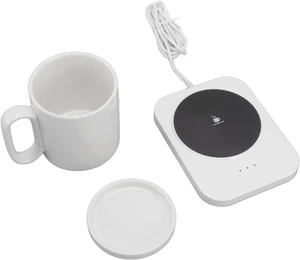 Smart Mug Warmer 3 Gears Control USB Powered Heating Coaster Milk Cup Insulation Warmer (White) Smart Mug Warmer 3 Gears Control USB Powered Heating Coaster Milk Cup Insulation Warmer (White)