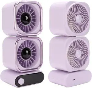 Dual Head Desk Fan 100 Speed USB Rechargeable 4000mAh Battery, 360 Rotating Quiet Circulating Fan with LED Display, Portable Table for Bedroom Office Home Cooling Dual Head Desk Fan 100 Speed USB Rechargeable 4000mAh Battery, 360 Rotating Quiet Circulating Fan with LED Display, Portable Table for Bedroom Office Home Cooling