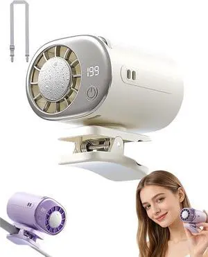Car Clip On Air Conditioner Fan With Led Display, Portable Mini Car Cooling Fan, Usb Rechargeable, 360° Rotation, 199 Speeds For Vehicle Truck Outdoor Travel(White) Car Clip On Air Conditioner Fan With Led Display, Portable Mini Car Cooling Fan, Usb Rechargeable, 360° Rotation, 199 Speeds For Vehicle Truck Outdoor Travel(White)