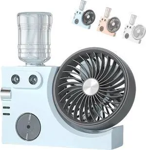 2026 New Portable Usb Rechargeable Misting Table Fan, Dual Mist Cooling + Quiet Humidifier, 2000mah Cordless Desktop Air Circulator, Compact Design For Home Office Desk Travel (B.) 2026 New Portable Usb Rechargeable Misting Table Fan, Dual Mist Cooling + Quiet Humidifier, 2000mah Cordless Desktop Air Circulator, Compact Design For Home Office Desk Travel (B.)
