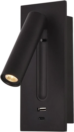 USB Led Wall Reading Lamp, 350° Adjustable Rotatable Sconce Light, Modern Gold Fixture for Home Office, Stylish Reading Light Black USB Led Wall Reading Lamp, 350° Adjustable Rotatable Sconce Light, Modern Gold Fixture for Home Office, Stylish Reading Light Black