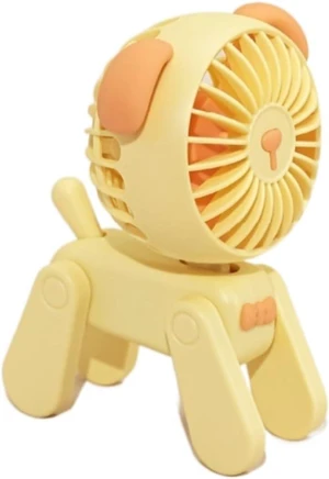 Cooling Fan For Home Office Travel Cute Pet Dog Shape Mini Fan USB Rechargeable Pocket Handheld For Office(Yellow) Cooling Fan For Home Office Travel Cute Pet Dog Shape Mini Fan USB Rechargeable Pocket Handheld For Office(Yellow)