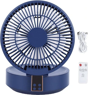 Yctze Table Air Circulator Fan, 3 Speed Adjustable with Remote Control and Night Light, Built in 4000mAh Battery for Dormitory Home Office Yctze Table Air Circulator Fan, 3 Speed Adjustable with Remote Control and Night Light, Built in 4000mAh Battery for Dormitory Home Office