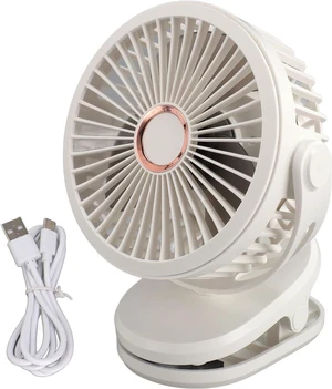 10000mAH USB Clip On Fan, Rechargeable Miniature Table Fan, Portable 360 Degree Rotate Cooling Fan for Bedroom Office Desktop - Long Battery Life, Quiet Brushless Motor, Versatil (White) 10000mAH USB Clip On Fan, Rechargeable Miniature Table Fan, Portable 360 Degree Rotate Cooling Fan for Bedroom Office Desktop - Long Battery Life, Quiet Brushless Motor, Versatil (White)