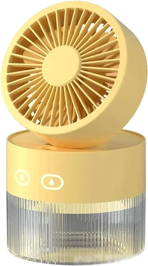 Cooling Fan For Home Office Travel 3 Speed Fan Cold Spray With 35ml Water Tank Foldable Desk With Night Light(Yellow) Cooling Fan For Home Office Travel 3 Speed Fan Cold Spray With 35ml Water Tank Foldable Desk With Night Light(Yellow)