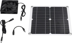12W Solar Panel Fan Kit USB Solar Powered Fan for Greenhouses Sheds Pet Houses Mobile Phone Charging 12W Solar Panel Fan Kit USB Solar Powered Fan for Greenhouses Sheds Pet Houses Mobile Phone Charging