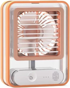 Cooling Fan For Home Office Travel Portable Mini Air Conditioner LED Night Light Quiet Electric USB Water Misting Fan For Home(Orange) Cooling Fan For Home Office Travel Portable Mini Air Conditioner LED Night Light Quiet Electric USB Water Misting Fan For Home(Orange)