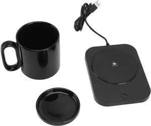 Smart Mug Warmer 3 Gears Control USB Powered Heating Coaster Milk Cup Insulation Warmer (Black) Smart Mug Warmer 3 Gears Control USB Powered Heating Coaster Milk Cup Insulation Warmer (Black)