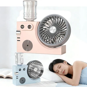 2026 New Portable USB Rechargeable Misting Table Fan, Mini Desktop Cooling Air Circulator with Mist Spray for Office Home Dorm Bedroom Summer Use(Pink) 2026 New Portable USB Rechargeable Misting Table Fan, Mini Desktop Cooling Air Circulator with Mist Spray for Office Home Dorm Bedroom Summer Use(Pink)
