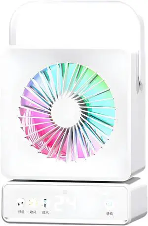 Modern Rechargeable Standalone Fan with Changing Color Lights and Mutter 7 Wing Design for Indoor Outdoor USB Fan Modern Rechargeable Standalone Fan with Changing Color Lights and Mutter 7 Wing Design for Indoor Outdoor USB Fan
