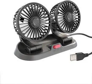 USB Car Dashboard Fan, 2 Head Cooling Fan with 180° Tilt and 360° Swivel, Dual Head Car Fan with Adhesive Base and Temporary Parking Phone Number Plate USB Car Dashboard Fan, 2 Head Cooling Fan with 180° Tilt and 360° Swivel, Dual Head Car Fan with Adhesive Base and Temporary Parking Phone Number Plate