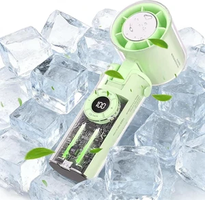 Handheld Cooling Fan, Folding Personal Set, Atmosphere Lights Modes, 199 Wind Digital Display, Hot Weather Must-Have for Girls, Boys, Teens, Youth, Traveling (Green) Handheld Cooling Fan, Folding Personal Set, Atmosphere Lights Modes, 199 Wind Digital Display, Hot Weather Must-Have for Girls, Boys, Teens, Youth, Traveling (Green)
