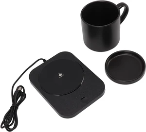 Coffee Mug Electric Warmer, 55 Constant Warm, USB Power Supply, Black - Intelligent Temperature Control, 3 Heat Settings, Perfect for Desk Use (Black) Coffee Mug Electric Warmer, 55 Constant Warm, USB Power Supply, Black - Intelligent Temperature Control, 3 Heat Settings, Perfect for Desk Use (Black)
